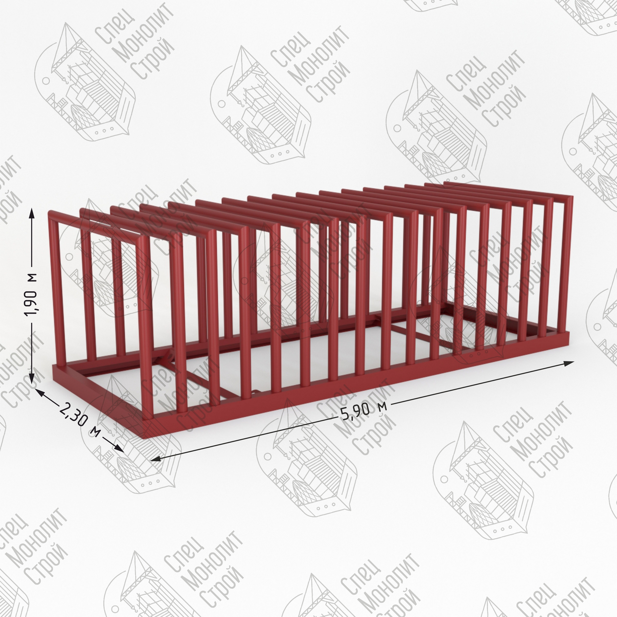 Кассета для хранения крупнощитовой опалубки