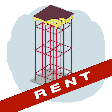 Объемная опалубка перекрытий (на объемных стойках)